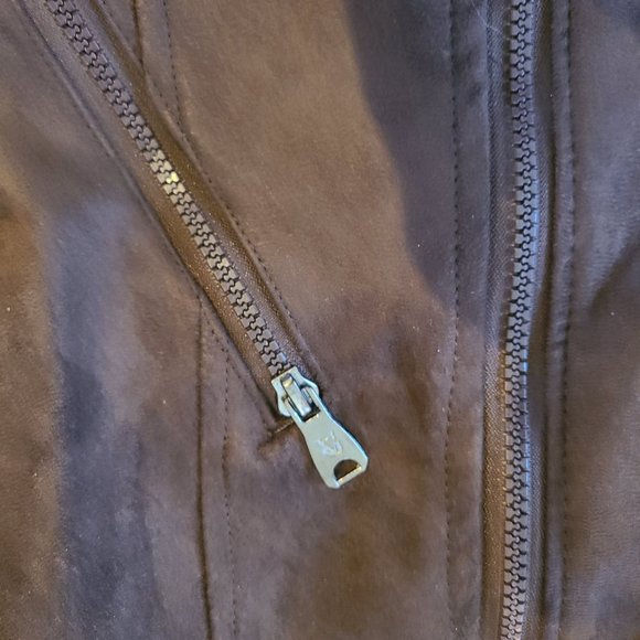 NWT Women's Brown Faux Suede Jacket - Large - Picture 5 of 6